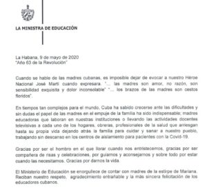 carta día de las madres 2021