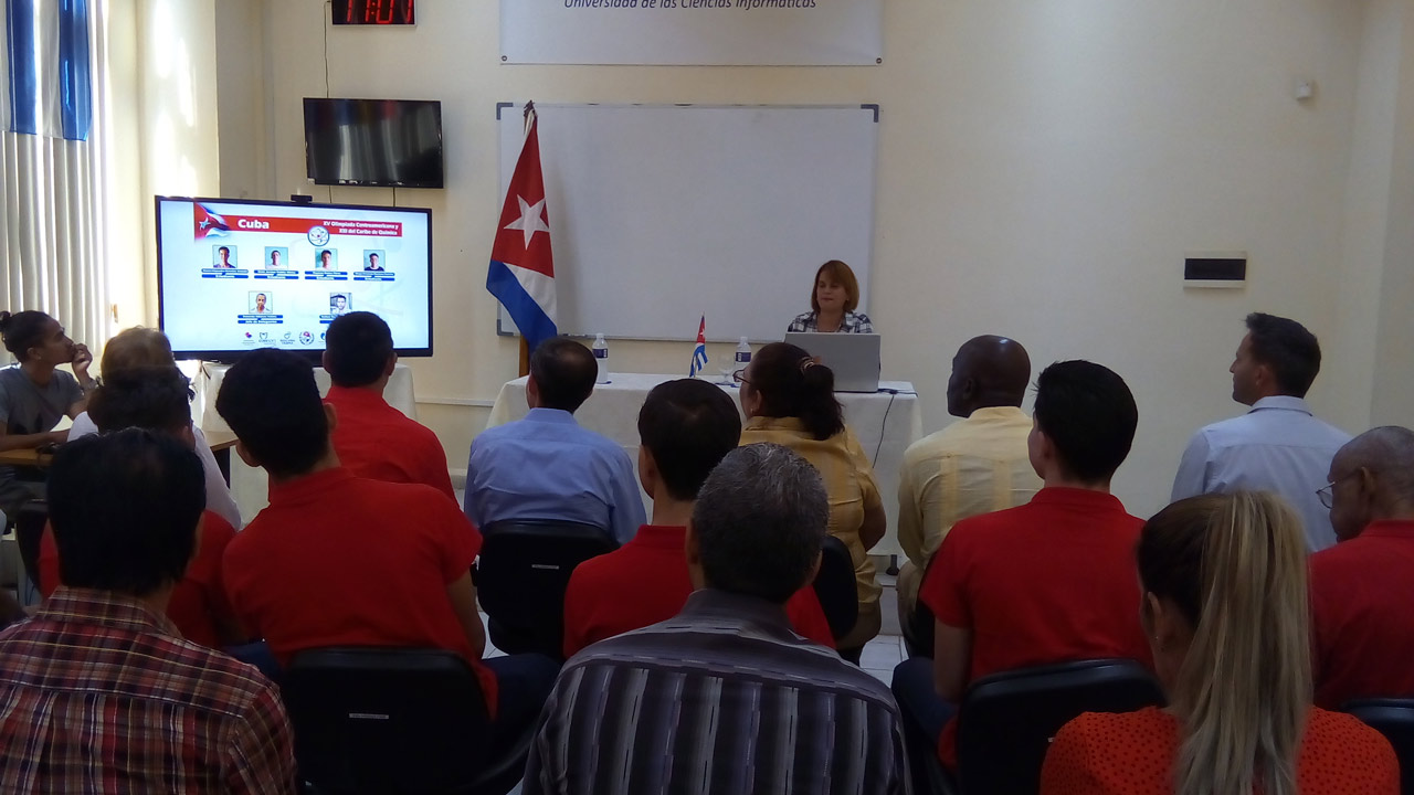 Presentación de la delegación cubana a la XV Olimpiada Centroameriana y del Caribe