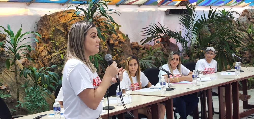 Las jornadas finales del proceso asambleario de la Feem en Santiago de Cuba devinieron derroche de compromiso y desenfado. Autor: Cortesía de la UJC de la provincia